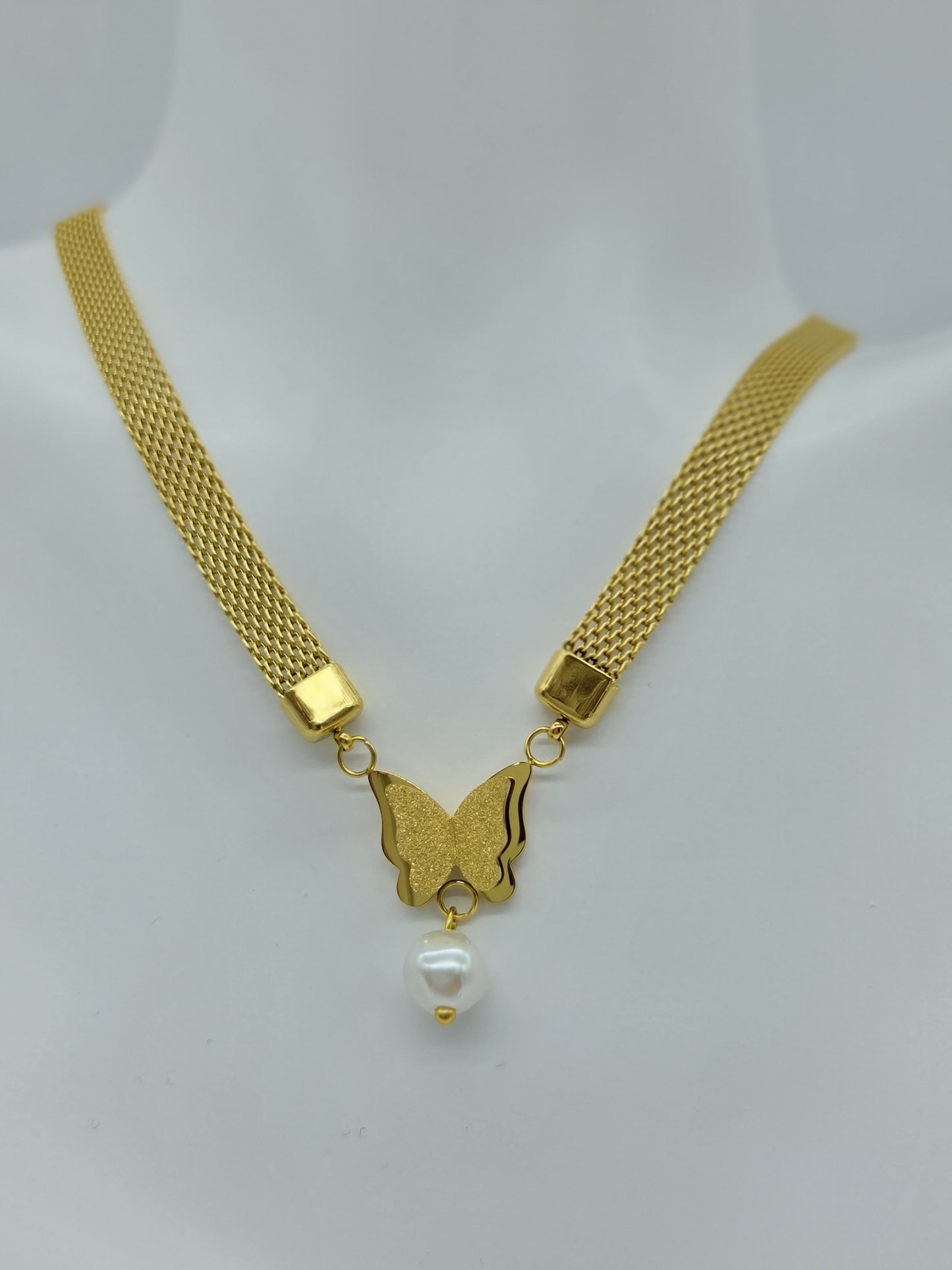 Set completo de joyería Mariposa perla