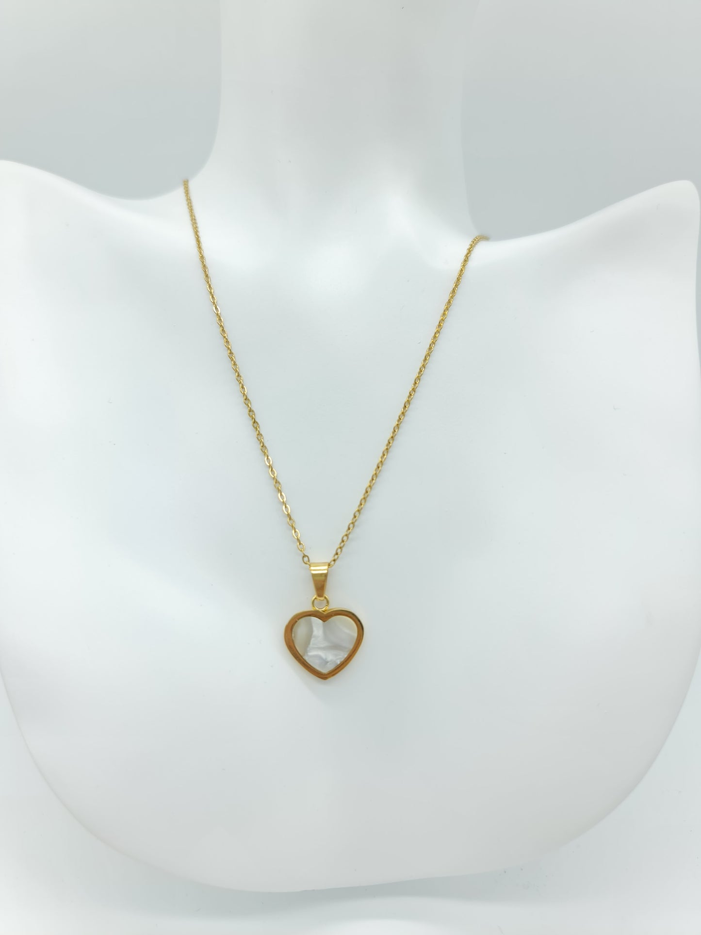 Set completo de joyería Corazón Madre perla