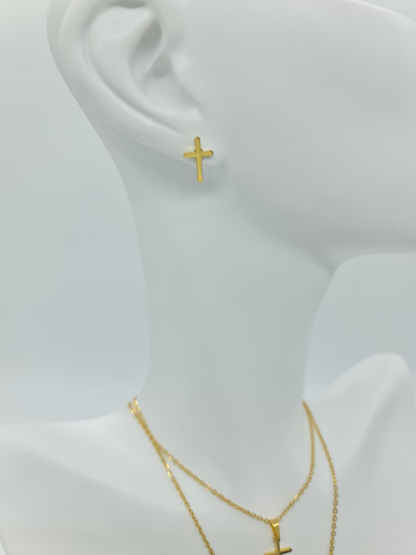 Juego collar y aretes Fé