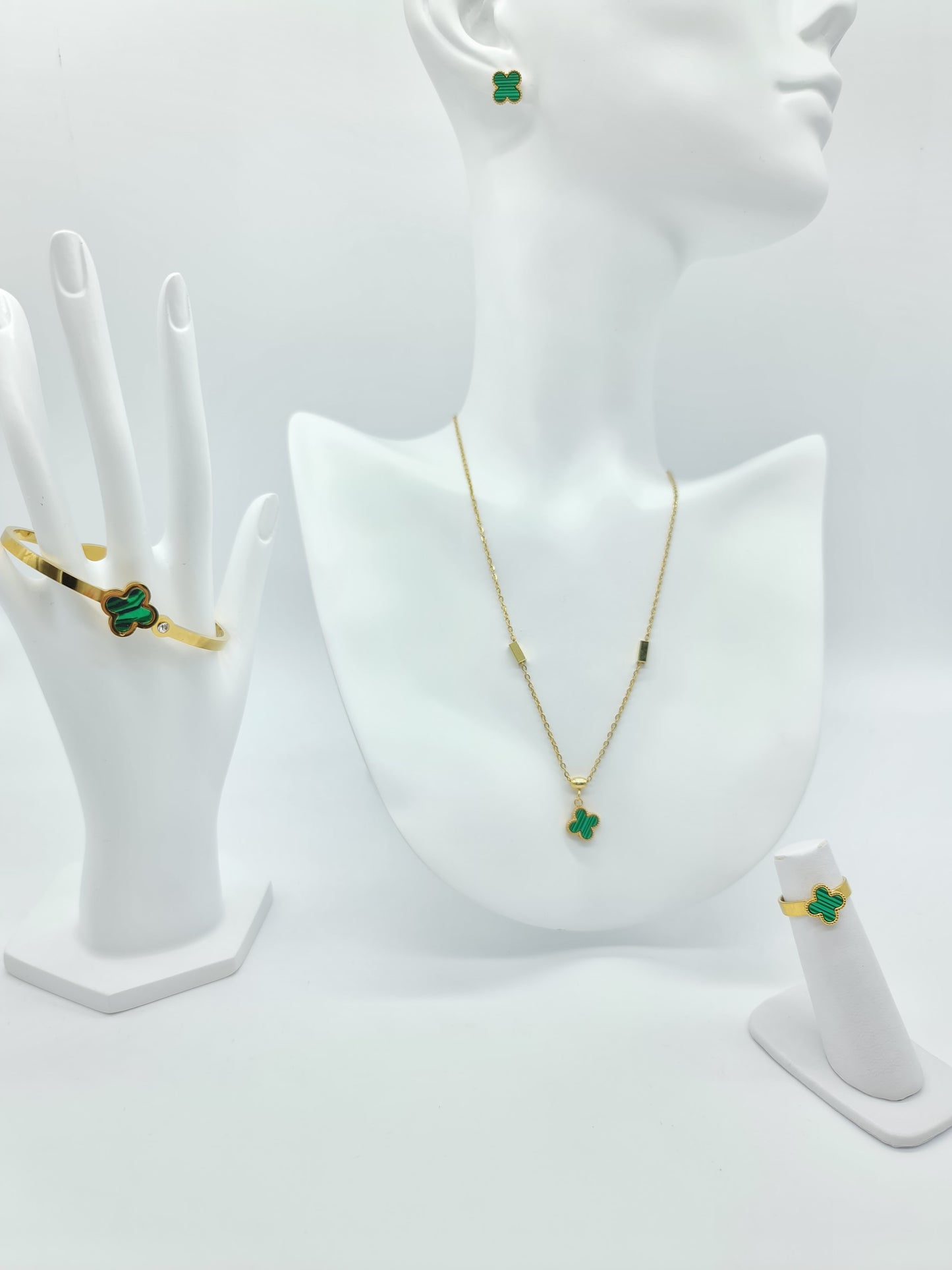 Set completo de joyería Flor Jade