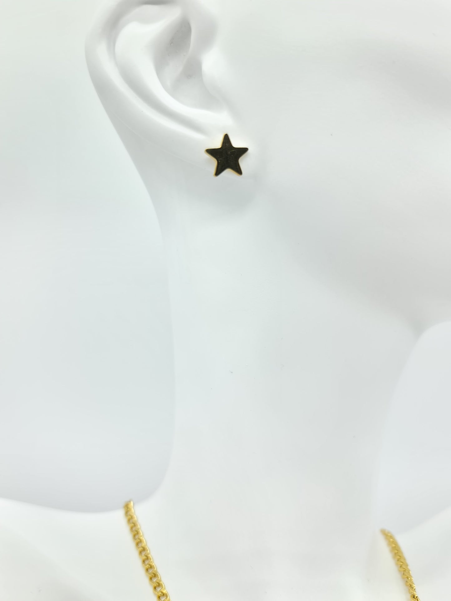 Juego de collar y aretes Luna turca y estrellas