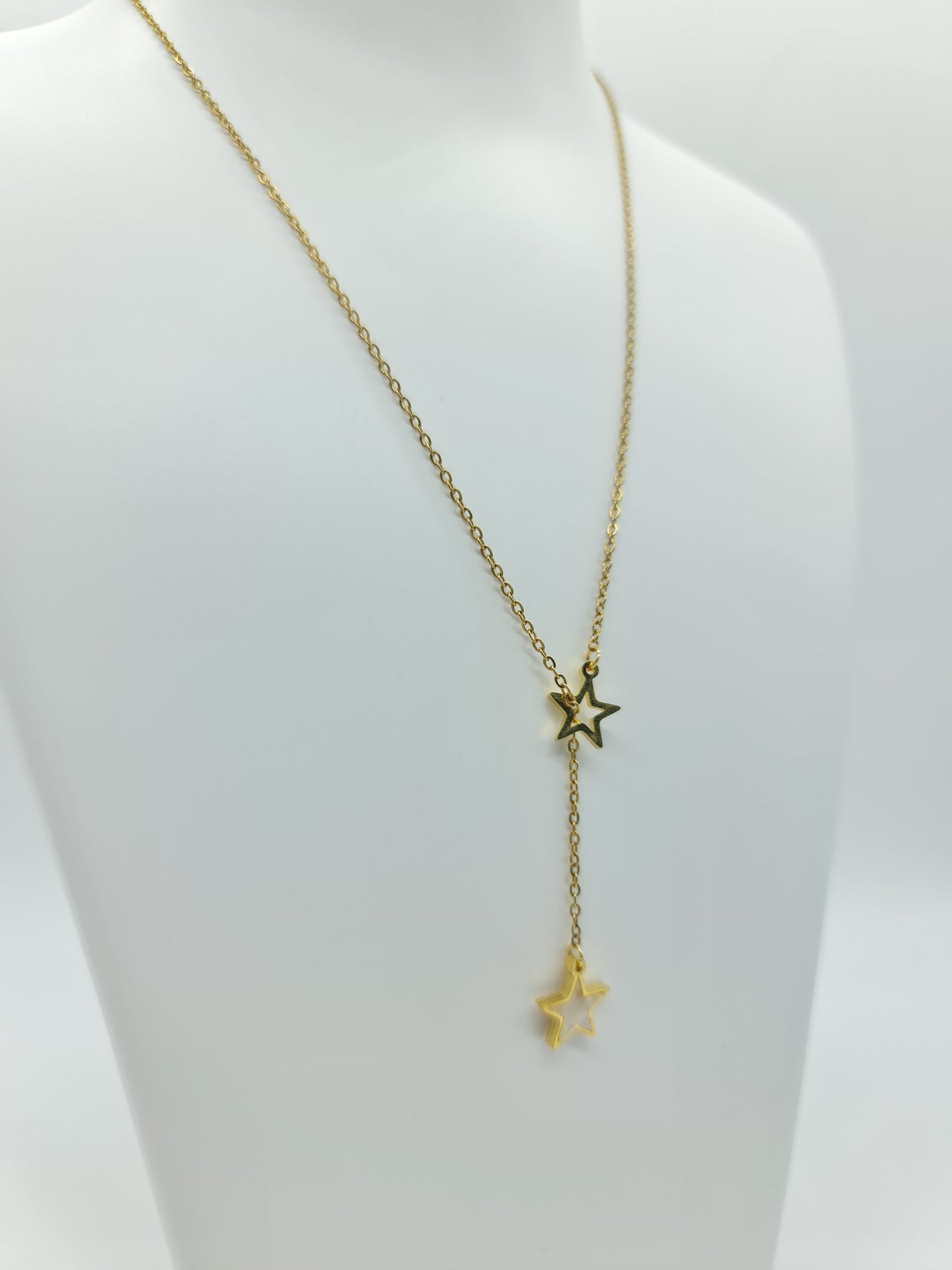 Set collar y aretes Estrella madre perla