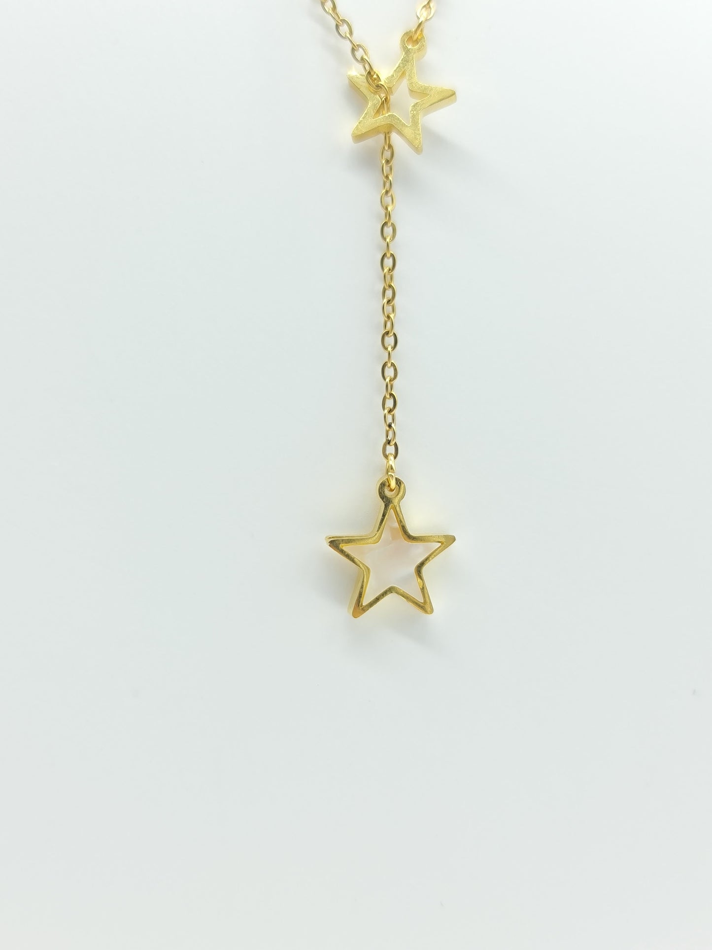 Set collar y aretes Estrella madre perla