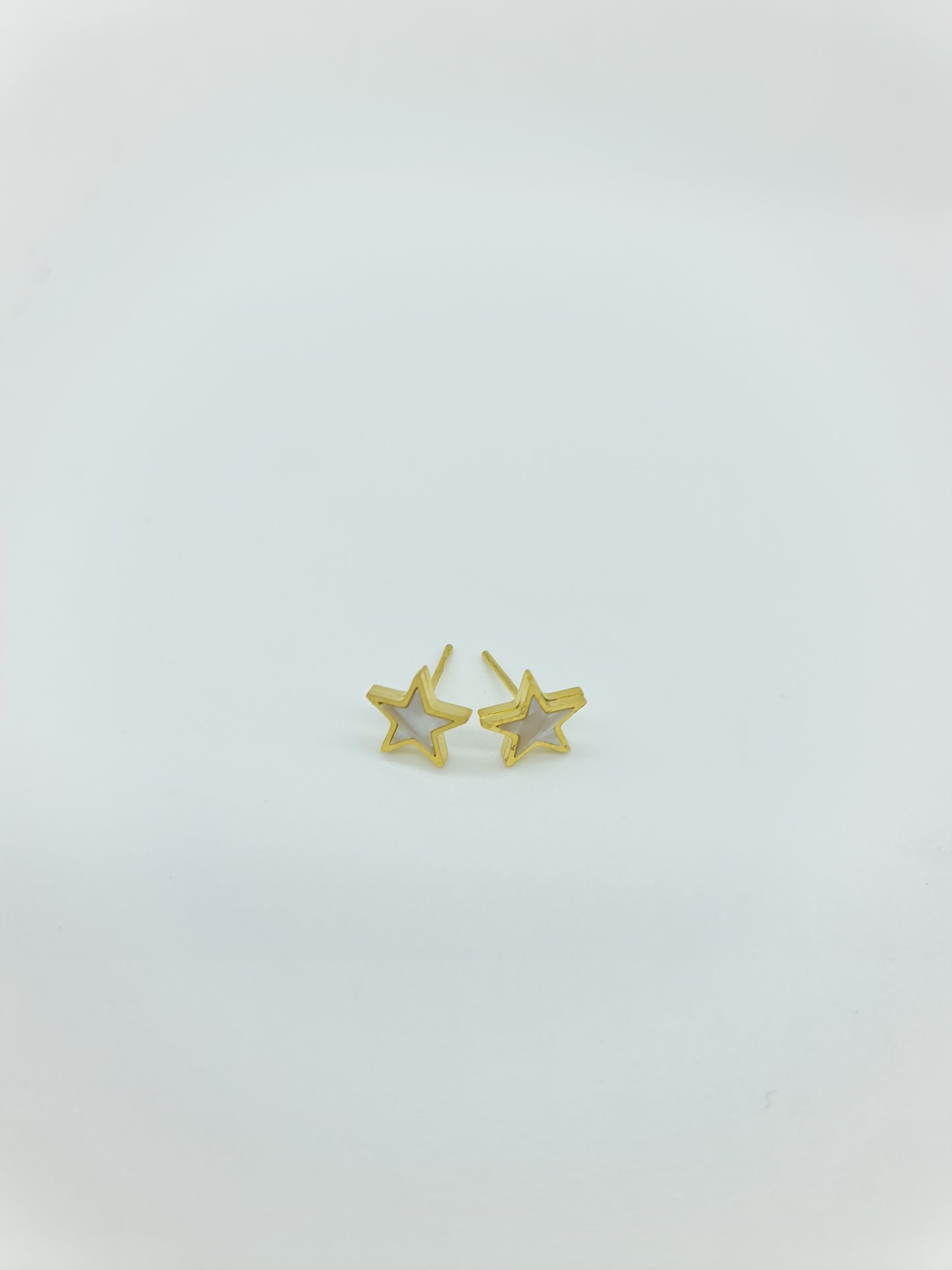 Set collar y aretes Estrella madre perla