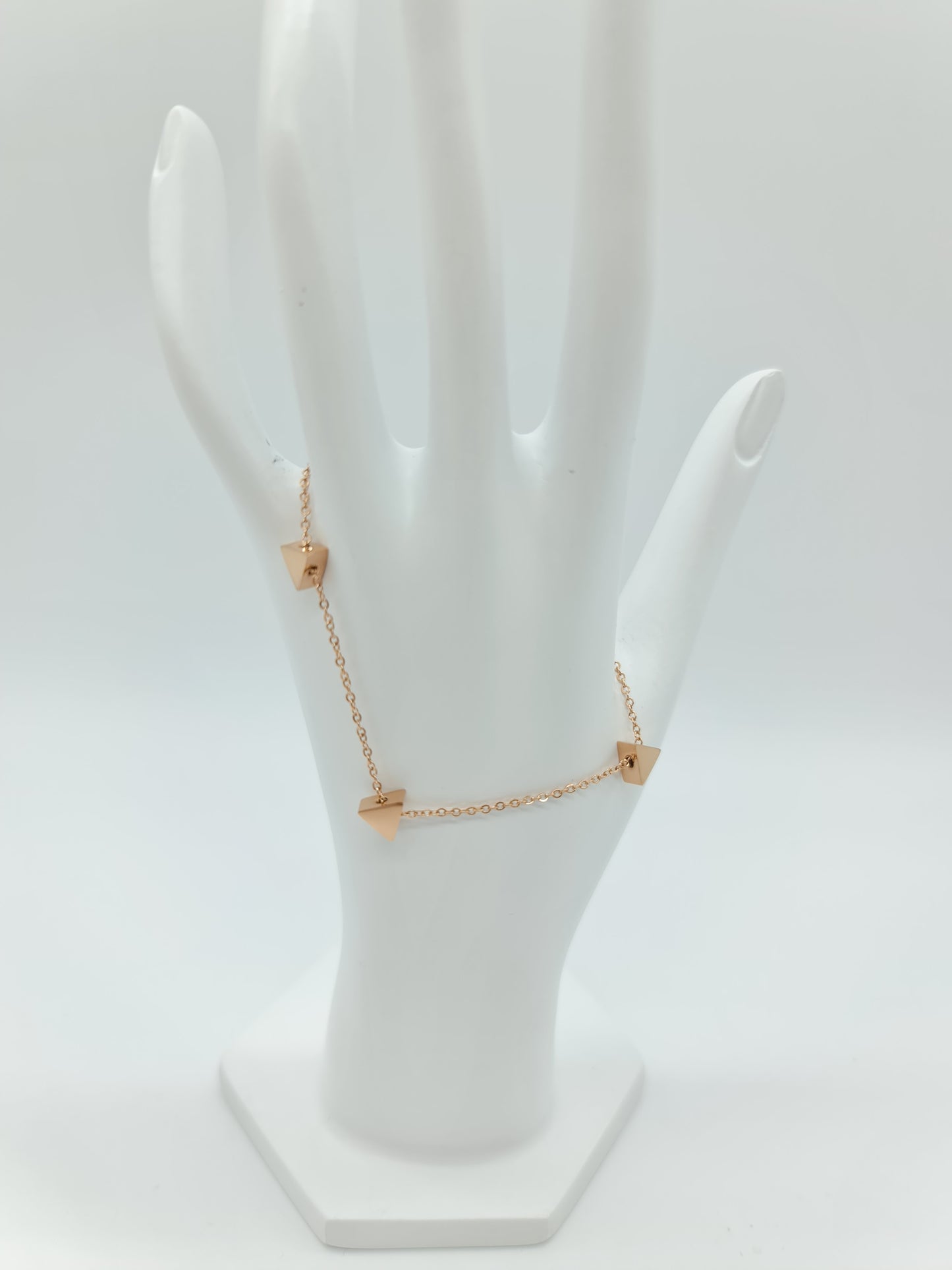 Pulsera triángulos Rose Gold
