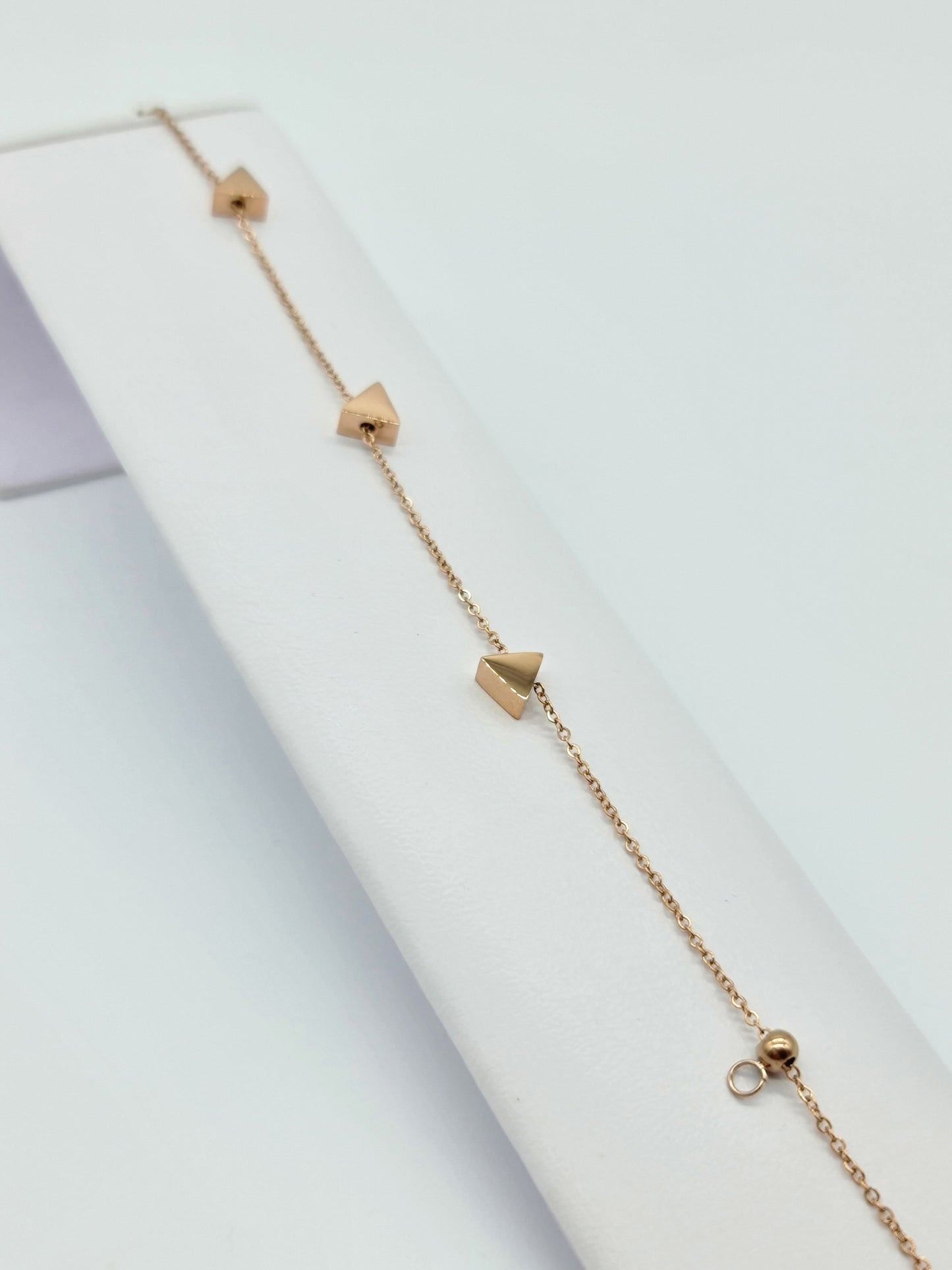 Pulsera triángulos Rose Gold