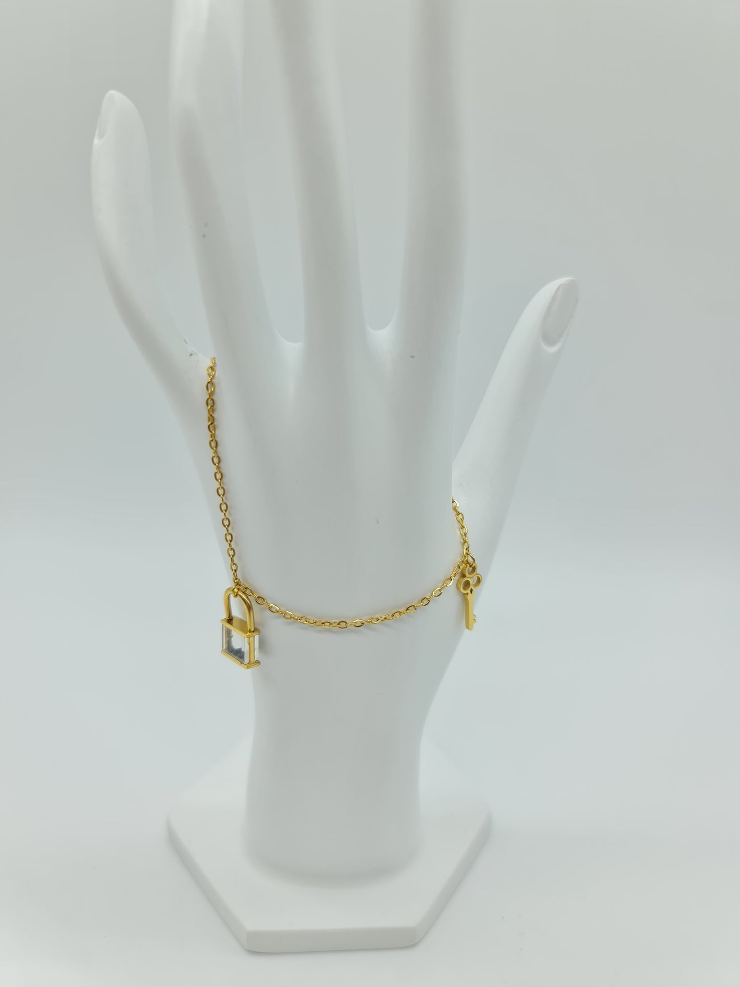 Pulsera Candado Cristal Llavero