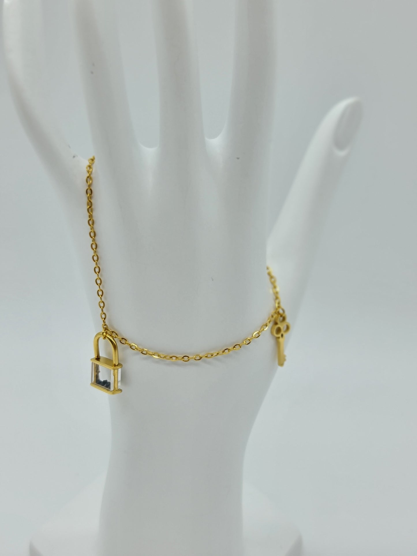 Pulsera Candado Cristal Llavero