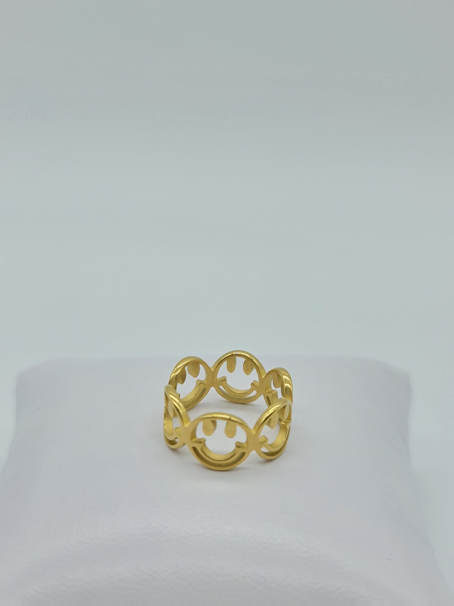 Anillo Happy faces dorado
