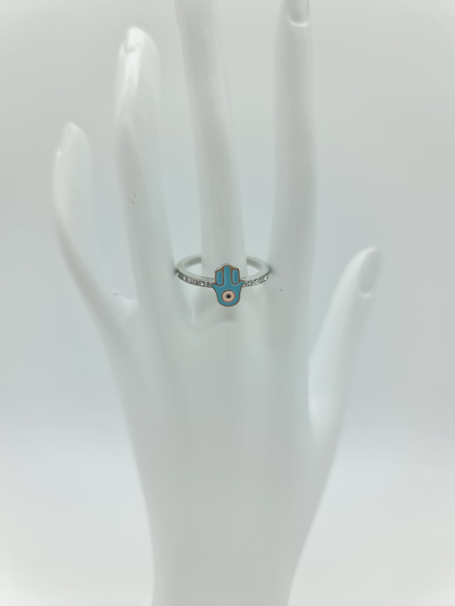 Anillo Mano turca plata con cristales