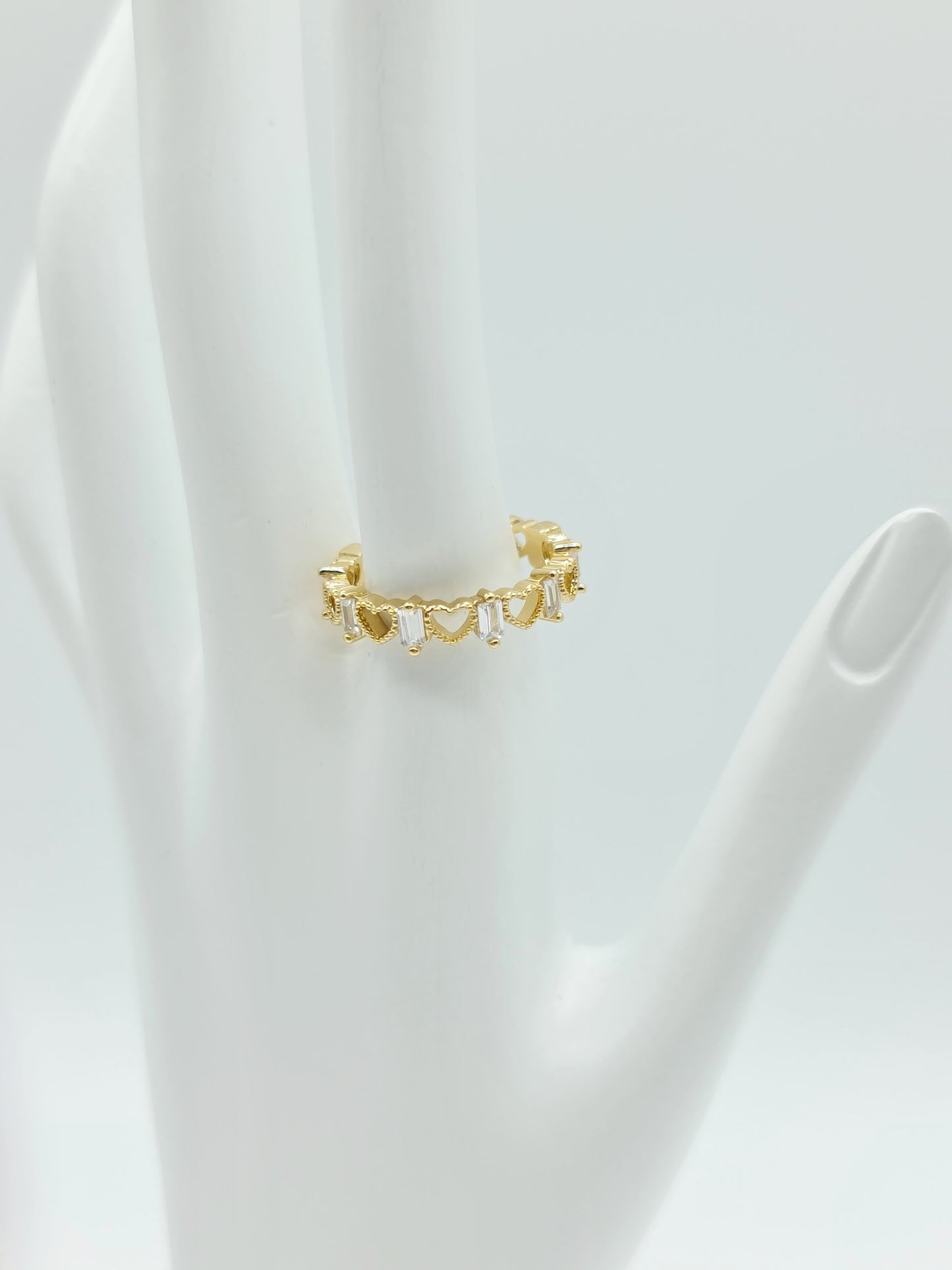 Anillo Princesa corazones y cristales