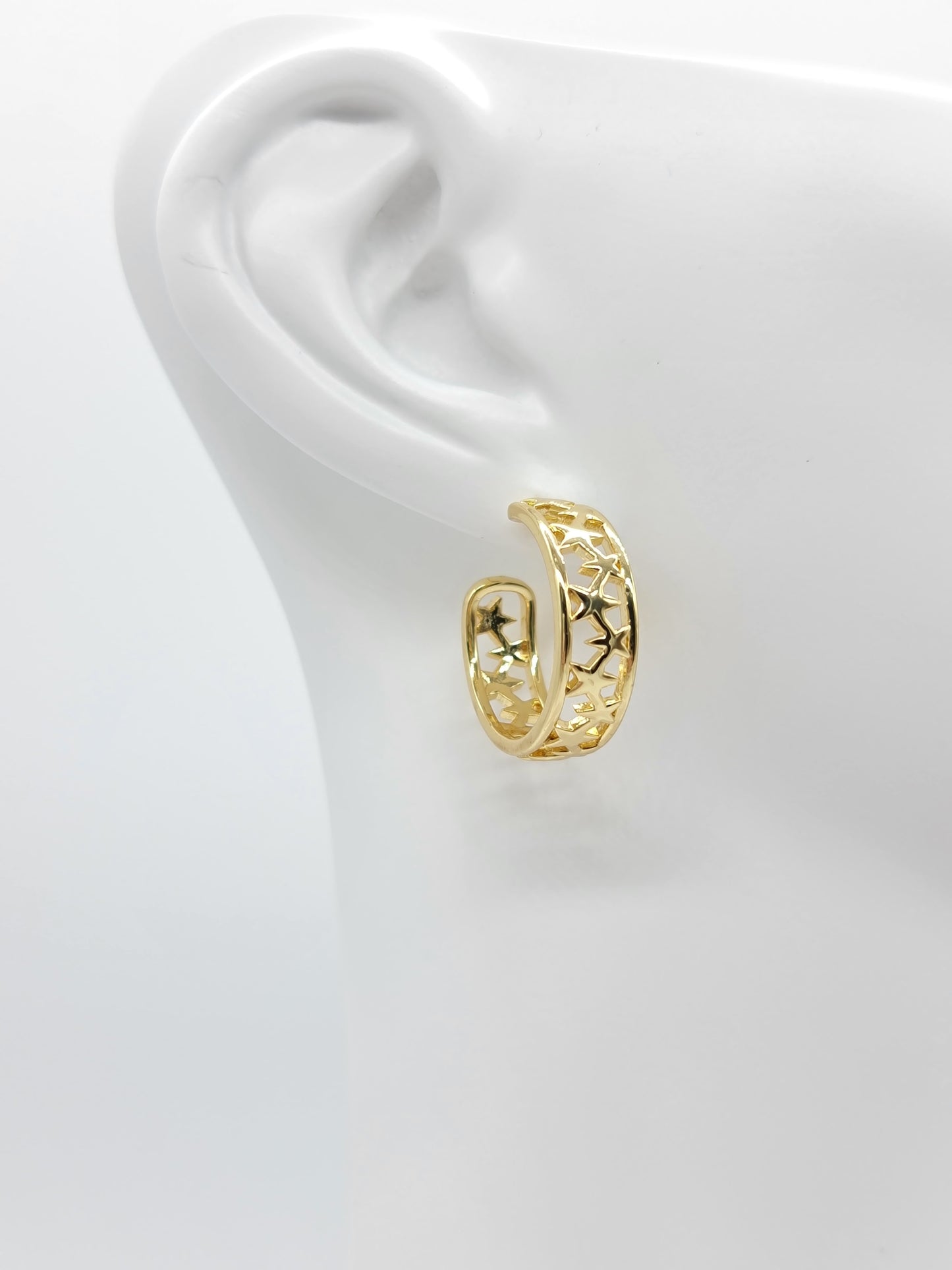 Arracadas de estrellas chunky oro
