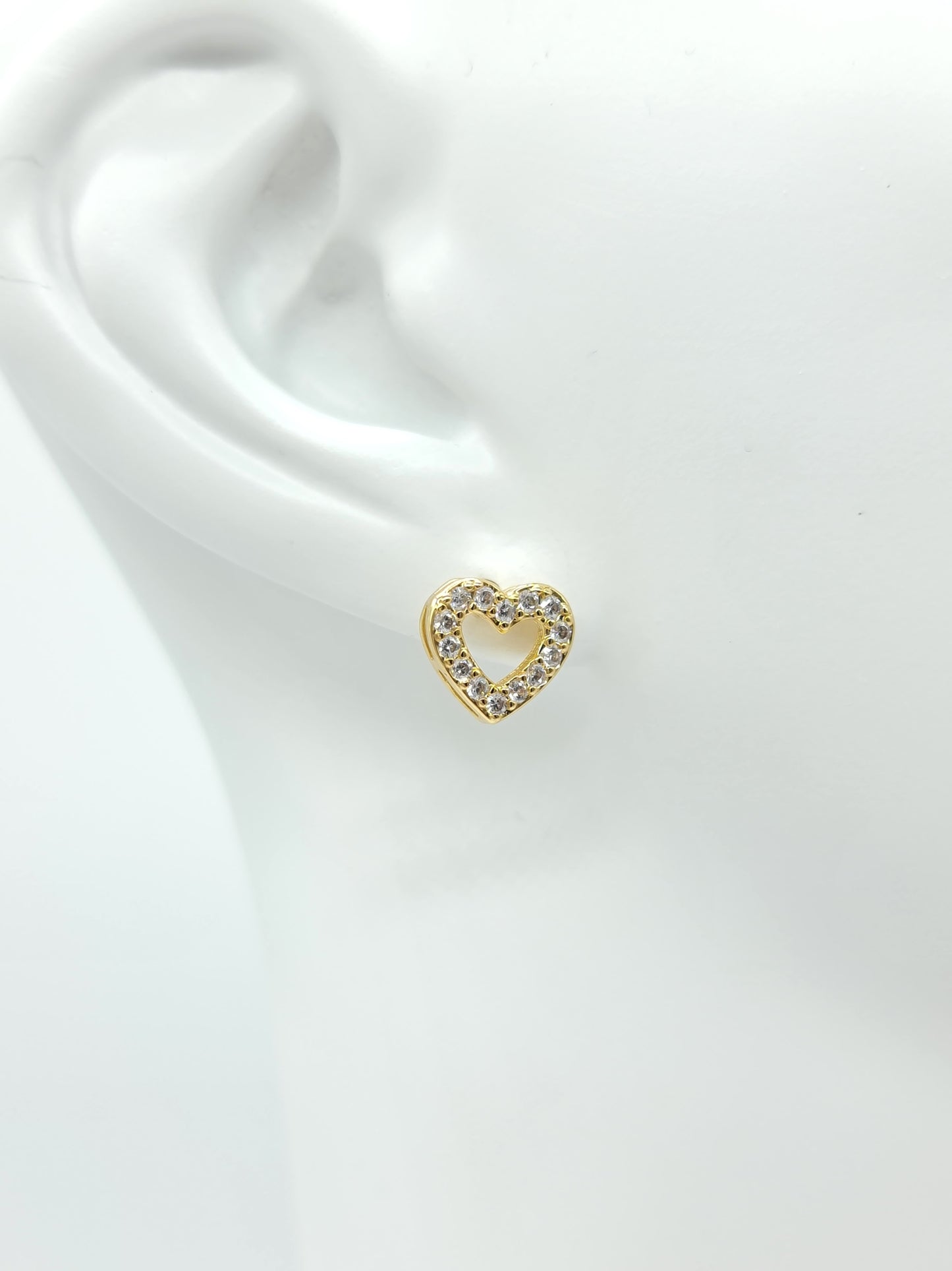 Aretes corazón en cristales