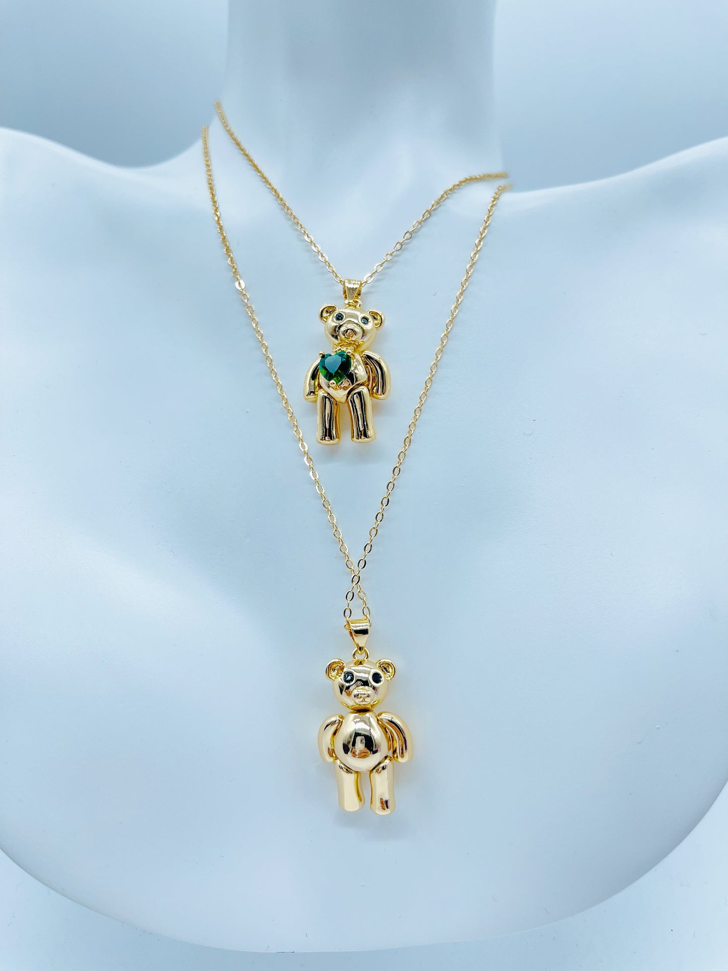 Collar de Oso tipo tous - reversible oro