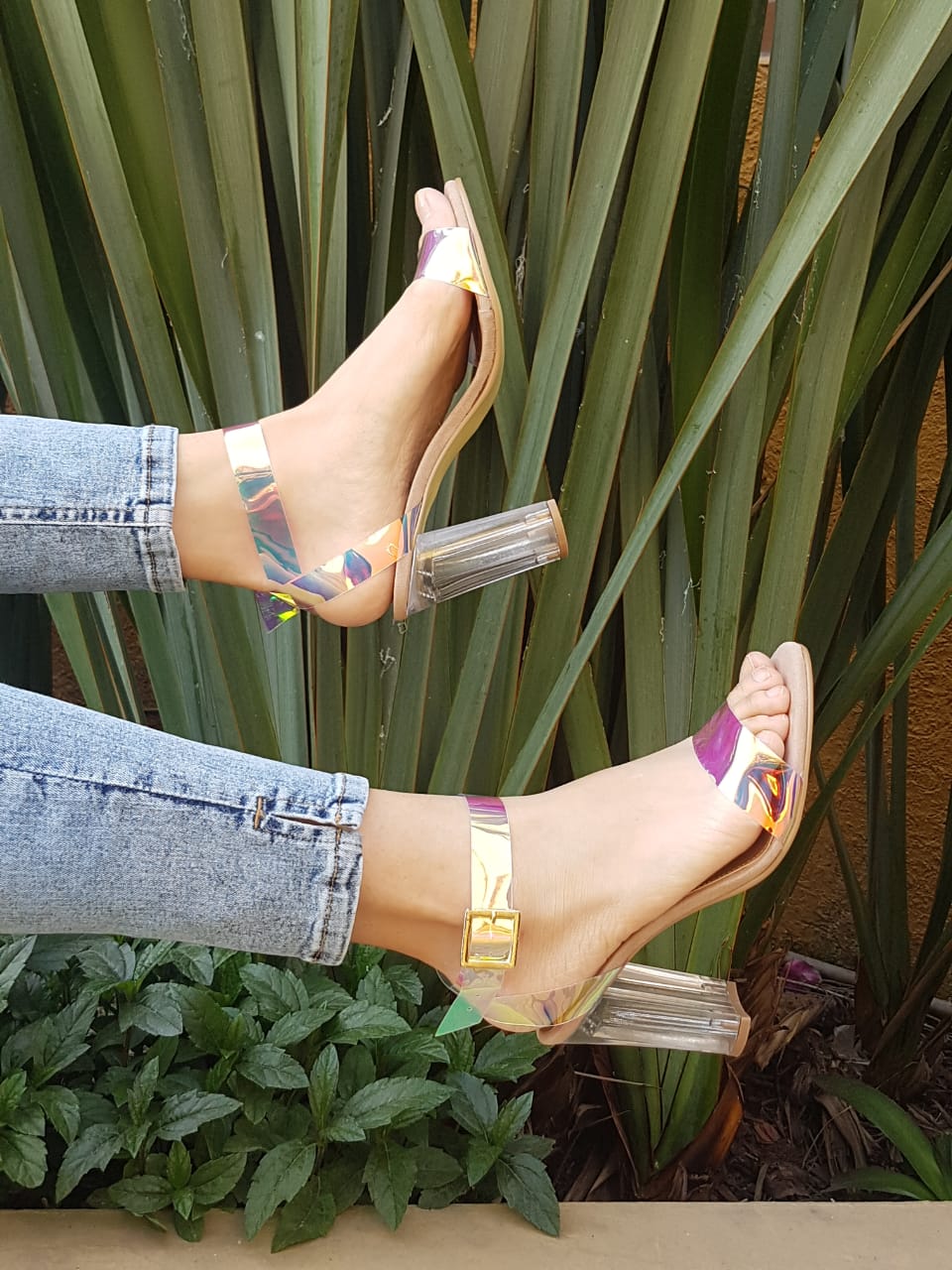 Zapatilla Mica 082 tacón clear