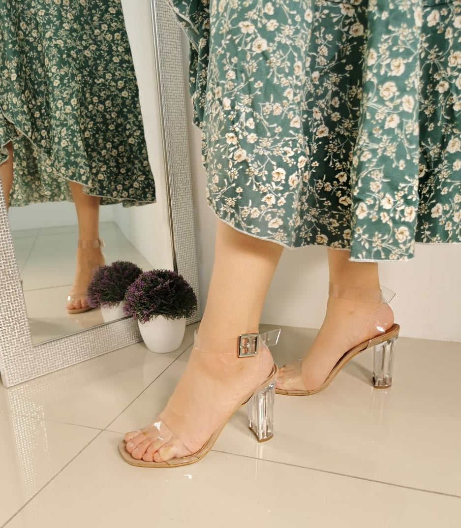 Zapatilla Mica 082 tacón clear