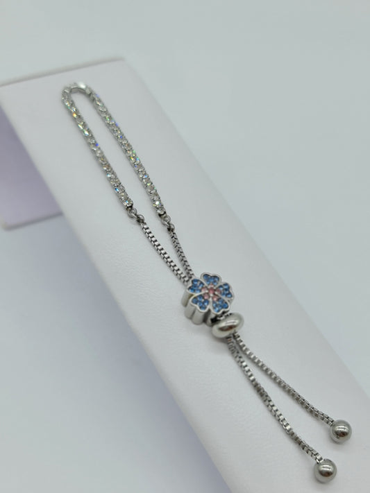 Pulsera Corrediza Acero cristal