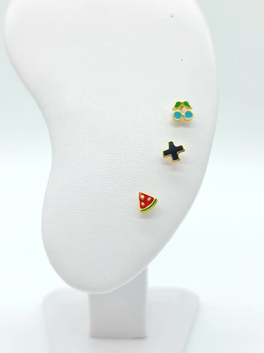 Arete broquel varios diseños