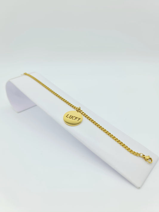 Pulsera Lucky Dorada Circulo