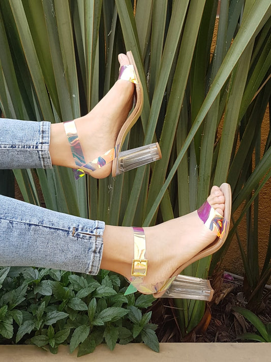 Zapatilla Mica 082 tacón clear